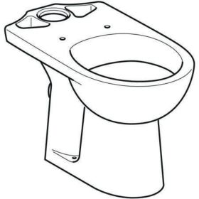 Geberit Renova Stand-WC für AP-SPK aufge Abgang horizontal, weiß