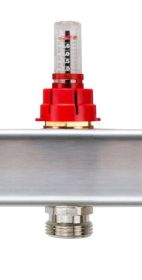 Heizkreisverteiler PREMIUM 6-fach mit Durchflussmesser und Kugelhahn-Set
