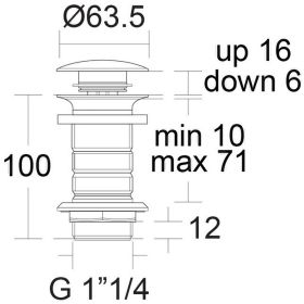 Ideal Standard Push-Open f. Waschtisch o Silver Storm