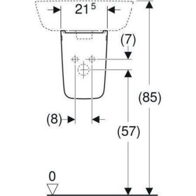 Geberit Renova Compact Halbsäule, weiß