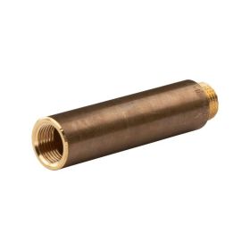 Messing Gewinde-Fitting Hahnverlängerung IG/AG 1/2" (DN 15) Länge 100 mm  - schwere Ausführung