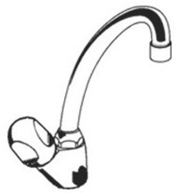 Ideal Standard Standventil Alpha, Auslad Chrom