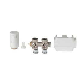 Buderus Logafix Universalarmatur Set V2 1/2" Durchgangsform Eckanschluss weiss