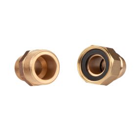 Kupfer Pressfitting Übergangsverschraubung aus Rotguss 15 mm - 1/2" AG (Überwurf) flachdichtend V+M-Kontur DVGW
