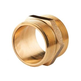 Messing Gewinde-Fitting Doppelnippel 2"AG - 2''AG (DN 50) - schwere Ausführung