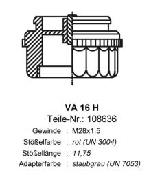 Ventilanpassung VA 16H für Stellantrieb Fußbodenheizung