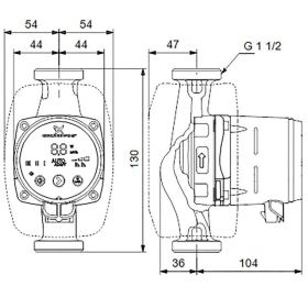 Grundfos Alpha2 Hocheffizienz-Umwälzpumpe 25-60 130 mm