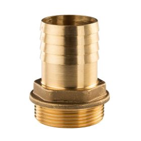 Messing Gewinde-Fitting Schlauchanschluss 1 1/2" AG (DN 40) Länge 38 mm - schwere Ausführung
