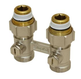 Simplex Hahnblock D1/50 Exclusiv, Durchgangsform, für Heizkörper mit ½ Zoll IG