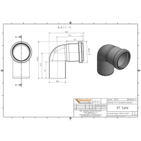 HTsafeB Bogen 87,5 Grad DN/OD 50