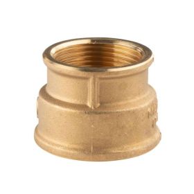 Messing Gewinde-Fitting Reduziermuffe 1 1/4"IG (DN 32) - 1 1/2"IG (DN 40) - schwere Ausführung