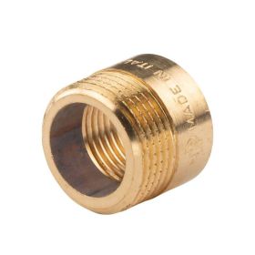 Messing Gewinde-Fitting Reduzierung 3/4"AG (DN 20) - 1/2"IG (DN 15) - schwere Ausführung