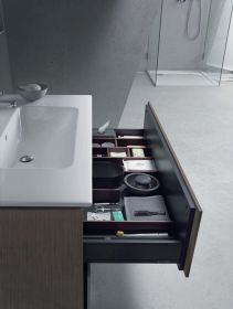 Möbelwaschtisch ME by Starck 1030 mm mit ÜL, mit HLB, 1 HL, weiß