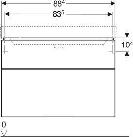 Geberit Smyle Square US für WT, m. 2 Sch 88,4x61,7x47cm, weiß