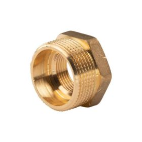Messing Gewinde-Fitting Reduzierung 1 1/4"AG (DN 32) - 3/4"IG (DN 20) - schwere Ausführung