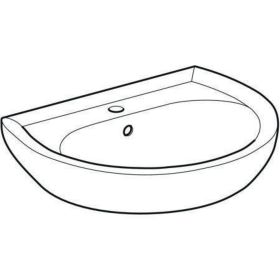 Geberit Renova Waschtisch, 60x49cm m. Hl., m. Ül., pergamon