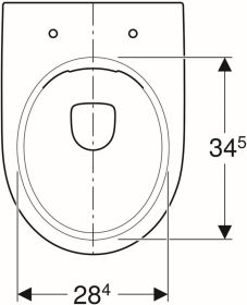 Geberit Renova Stand-WC Tiefspüler, Abg. teilgeschl. Form, Rimfree, manhatten