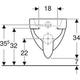 Geberit Renova Wand-WC Flachspüler weiß