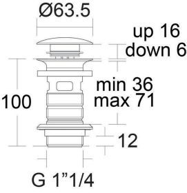 Ideal Standard Push-Open f. Waschtisch m Chrom
