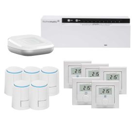 Homematic IP Smart Home Starter Set Fußbodenheizung 5 Zimmer