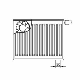 Kermi x-flair Profil-V Wärmepumpen-Heizkörper Typ 22 900x1200x100 mm links 1086 Watt