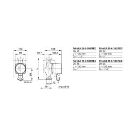 Biral HE-Umwälzpumpe PrimAX T2 32-6 180 RED G 2 230V mit Wärmedämmschale