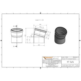 HTsafe Bogen 15 Grad DN 110