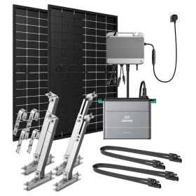 Zendure + Jolywood Balkonkraftwerk Paket inkl. 2x Jolywood Niwa 450 Wp Glas-Glas Solarmodul + Zendure SolarFlow 800 Bundle