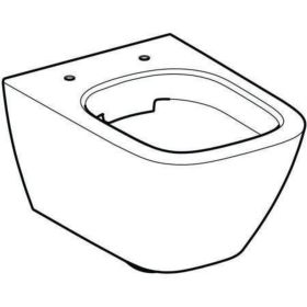 Geberit Smyle Square WWC Tiefspüler Rimfree, Ausld. 49cm, weiß