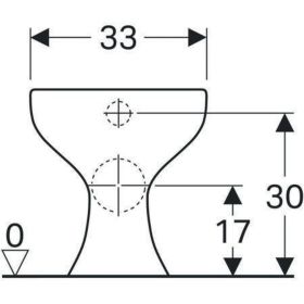 Geberit Bambini Stand-WC für Kinder Flachspüler, H:35cm, weiß