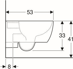 Geberit iCon Wand-WC Tiefspüler geschlossene Form, weiß, KeraTect