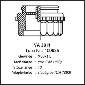 Ventilanpassung VA 20H für Stellantrieb Fußbodenheizung