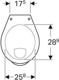 Geberit Bambini Stand-WC für Kinder Flachspüler, H:35cm, weiß
