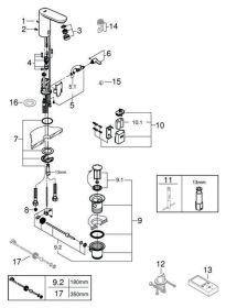 IR-Elektronik für WT Eurosmart CE 36331_1 mit Mischung Batterie chrom