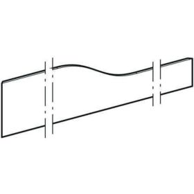 Geberit Bambini Dekorblende, Front für 4 WT-Arm., tieferes Becken re, weiß