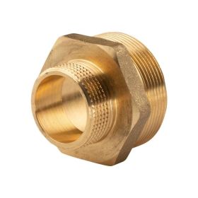 Messing Gewinde-Fitting Reduziernippel 2"AG (DN 50) - 1 1/4"AG (DN 40) - schwere Ausführung