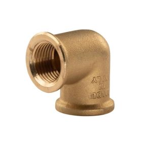 Messing Gewinde-Fitting 90° Winkel 1/2"IG - 1/2"IG (DN 15) - schwere Ausführung