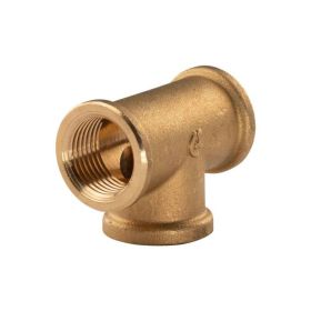 Messing Gewinde-Fitting T-Stück 1/2"IG - 1/2"IG - 1/2"IG (DN 15) - schwere Ausführung