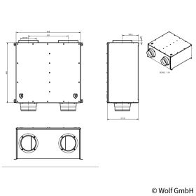 Wolf Schalldämpfer DN 160 für CWL-F-300
