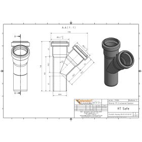 HTsafe Abzweig DN 40/40 45 Grad