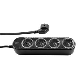 Shelly Power Strip 4 Gen4 smarte Steckdosenleiste mit Leistungsmessung, schwarz