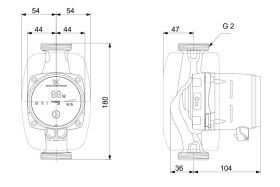 Grundfos Alpha1 32-40 180 mm Hocheffizienz-Umwälzpumpe inkl. Wärmedämmschale