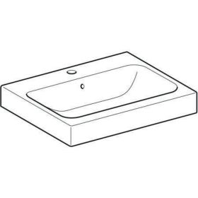 Geberit iCon Aufsatzwaschtisch, 60x48,5c m. Hl., m. Ül., weiß