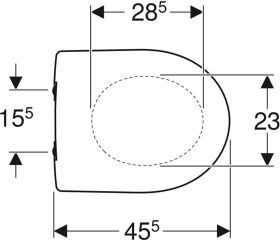 Geberit Renova WC-Sitz, Befestigung von weiß