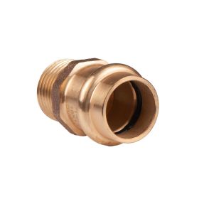 Kupfer Pressfitting Übergang aus Rotguss 18 mm - 1/2" AG V+M-Kontur DVGW