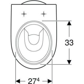 Geberit Renova Stand-WC Tiefspüler, Abg. teilgeschl.Form, T:53cm, weiß