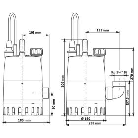 Grundfos Schmutzwassertauchpumpe Unilift CC 5 A1 mit Schwimmerschalter