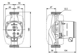Grundfos Alpha3 32-80 180 mm Hocheffizienz-Umwälzpumpe inkl. Wärmedämmschale