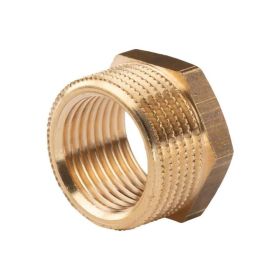Messing Gewinde-Fitting Reduzierstück 1/2"IG (DN 15) - 3/4"AG (DN 20) - schwere Ausführung