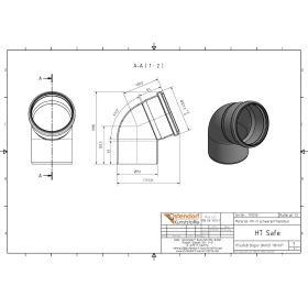HTsafe Bogen 67,5 Grad DN 110